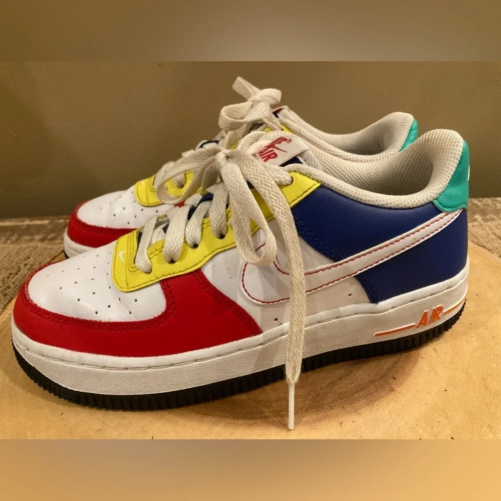 Nike Air‎ Force 1 LV8 Sneakers Shoes Colorful FN6980-657 Kids Youth Size 4Y